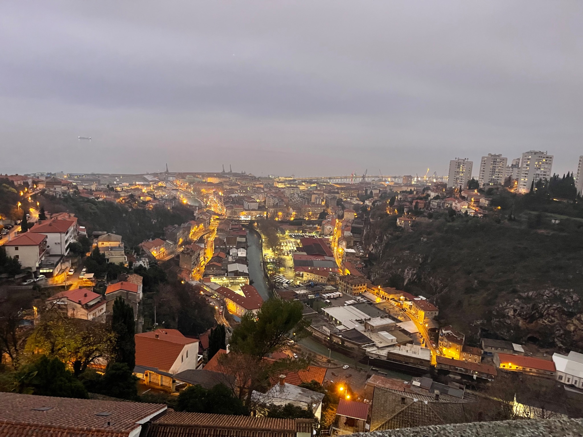 Blick von der Burg Trsat über Rijeka